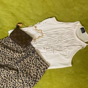 ZARA TRAFALUC | Fringed White Top